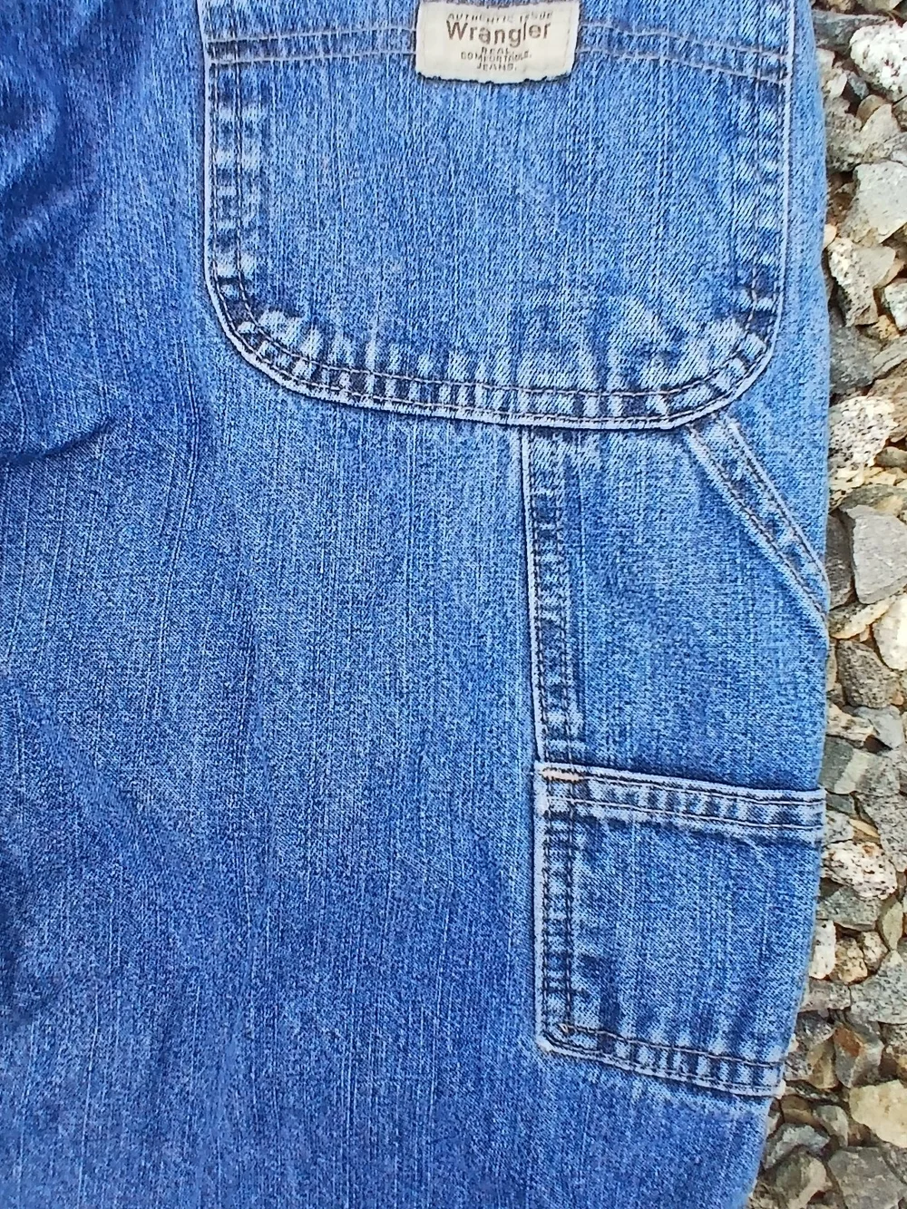 Wrangler Men's Blue Relaxed Carpenter Jeans Size 34x30